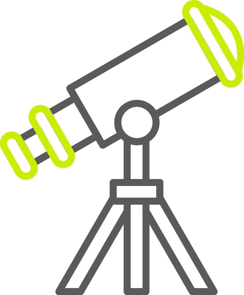 Telescope Line Two Color Icon vector