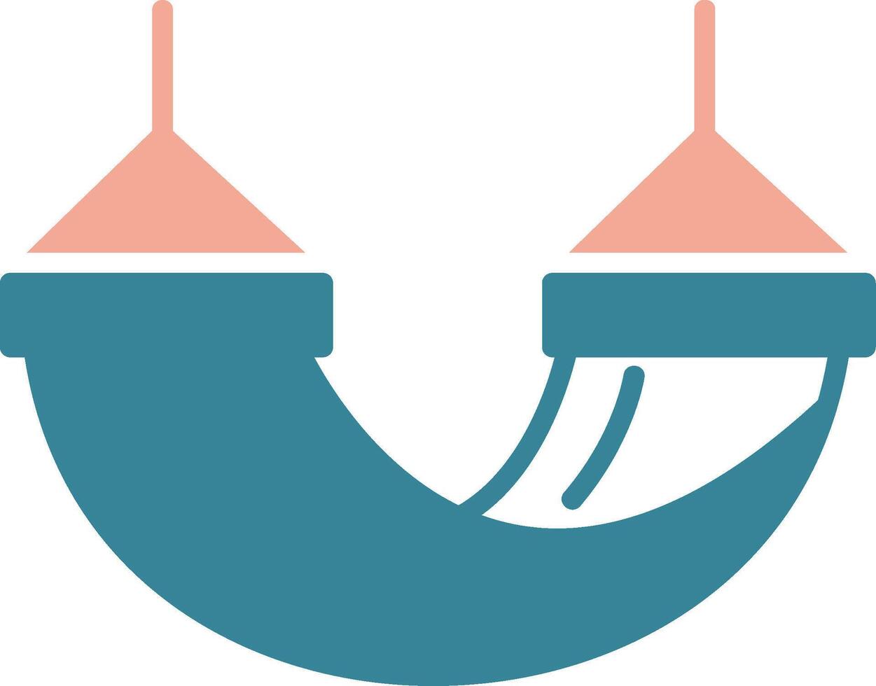 Hammock Glyph Two Color Icon vector