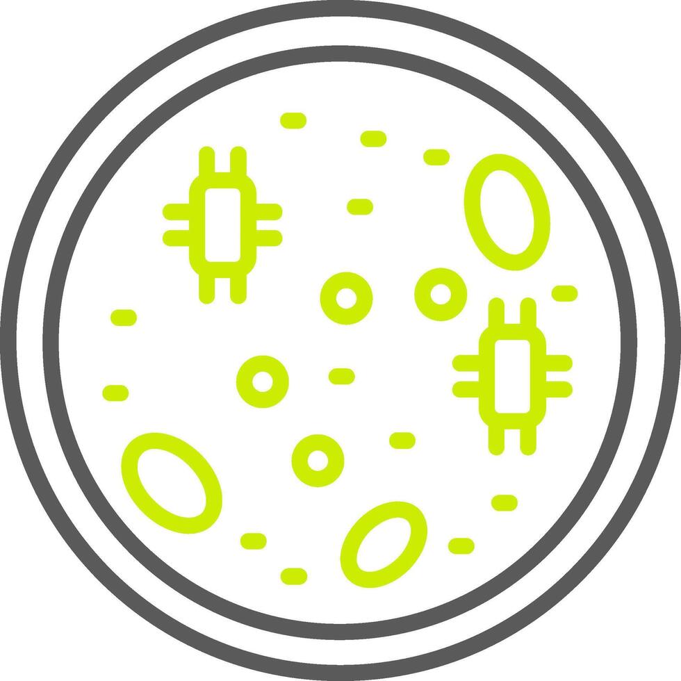 Petri Dish Line Two Color Icon vector