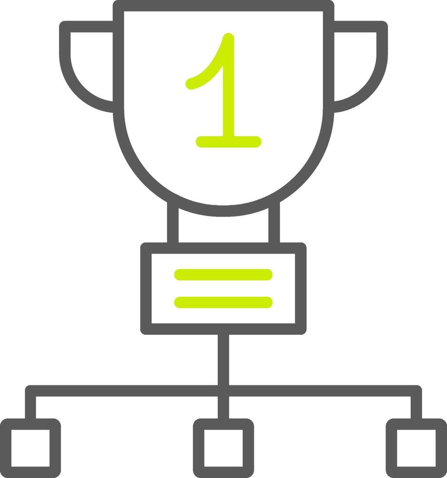 Trophy Line Two Color Icon vector