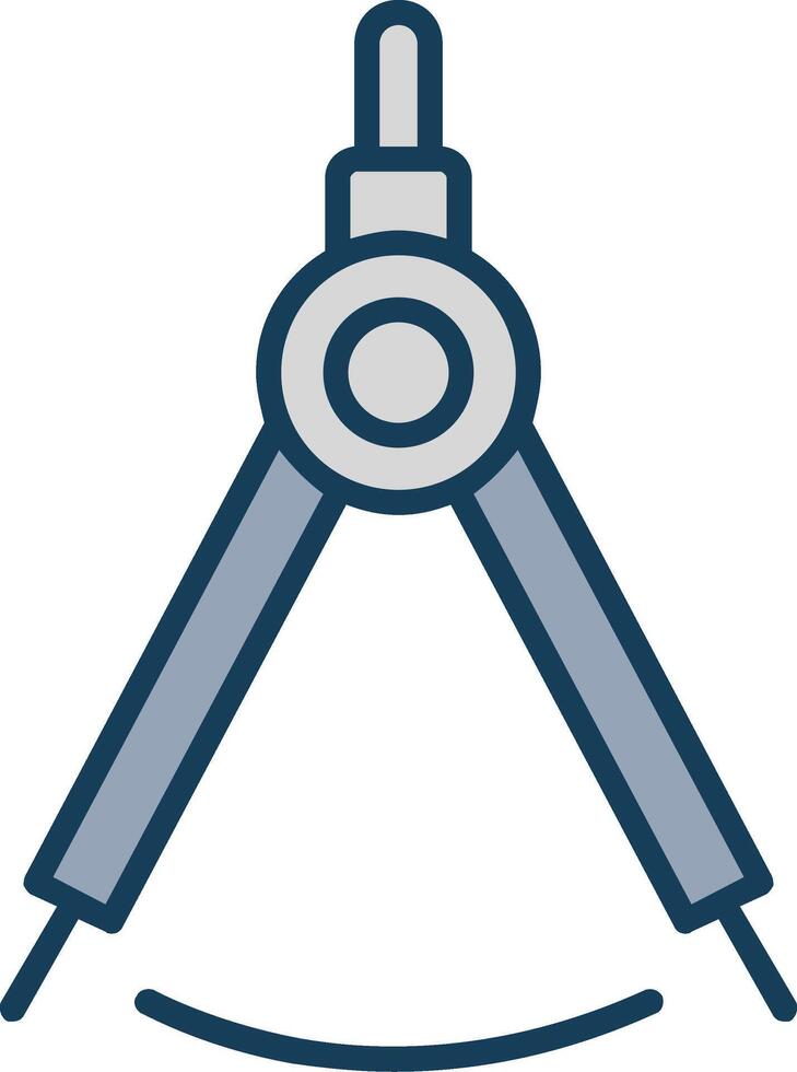 Dividers Line Filled Grey Icon vector