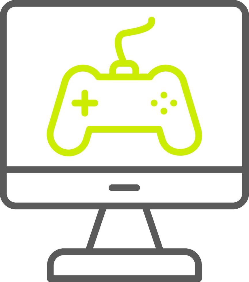 Game Line Two Color Icon vector