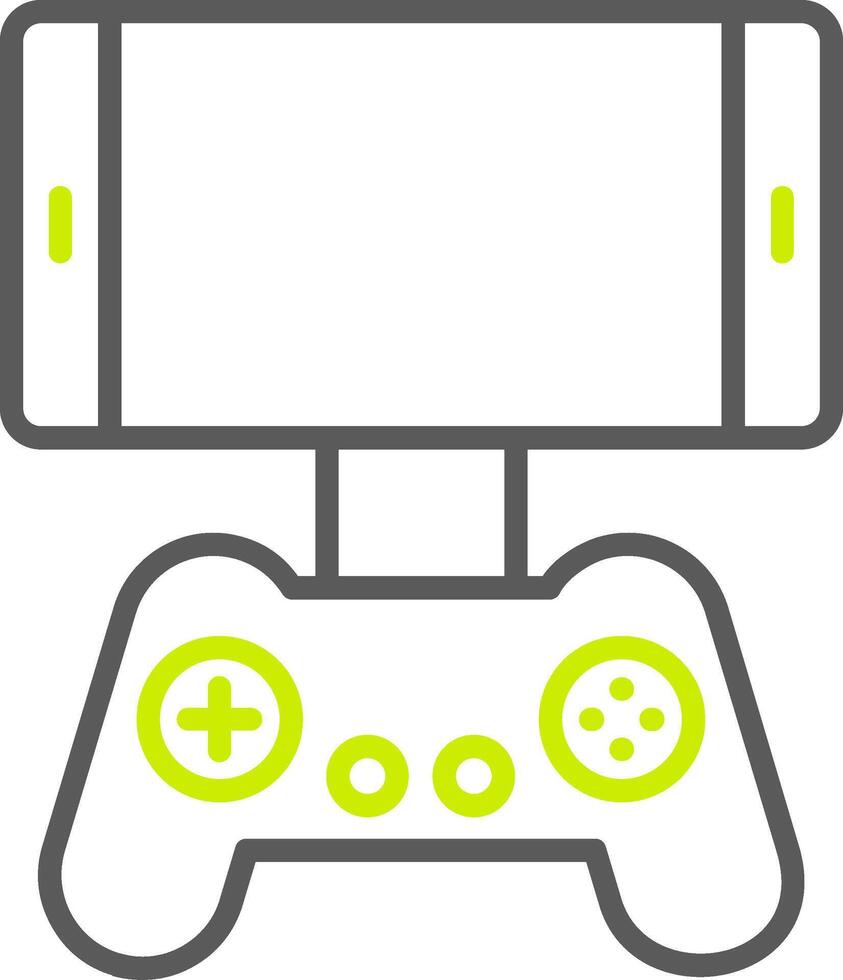 Mobile Game Line Two Color Icon vector