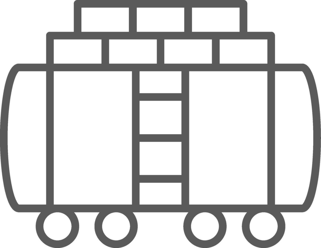 Train Cargo Line Two Color Icon vector