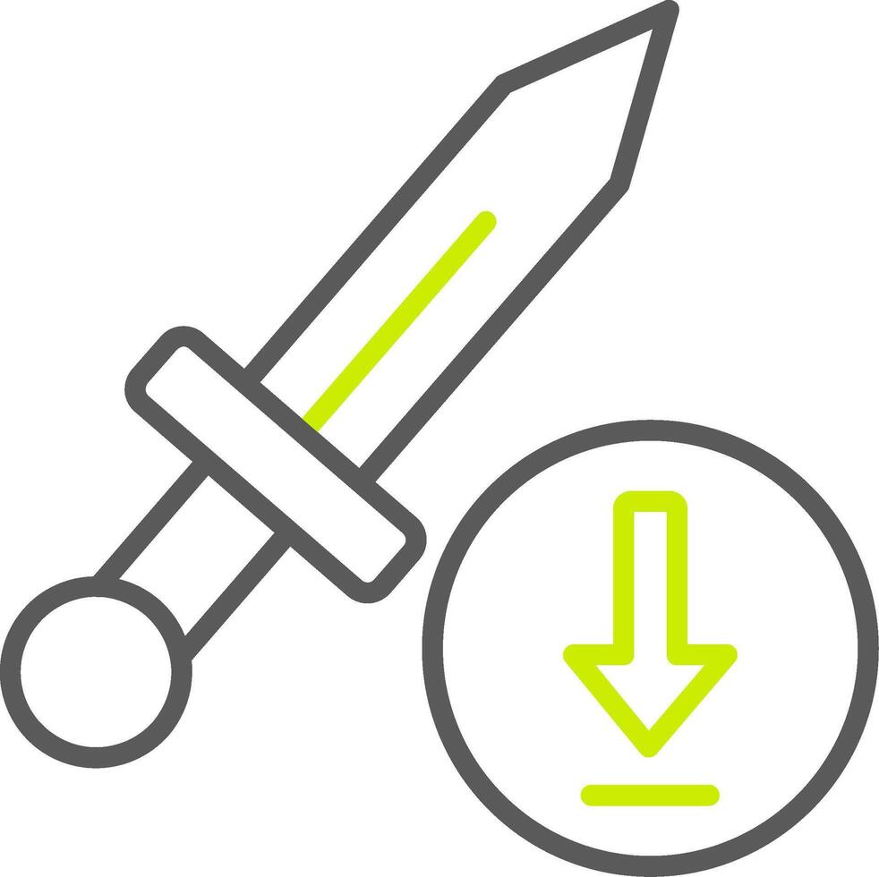 Weapon Line Two Color Icon vector