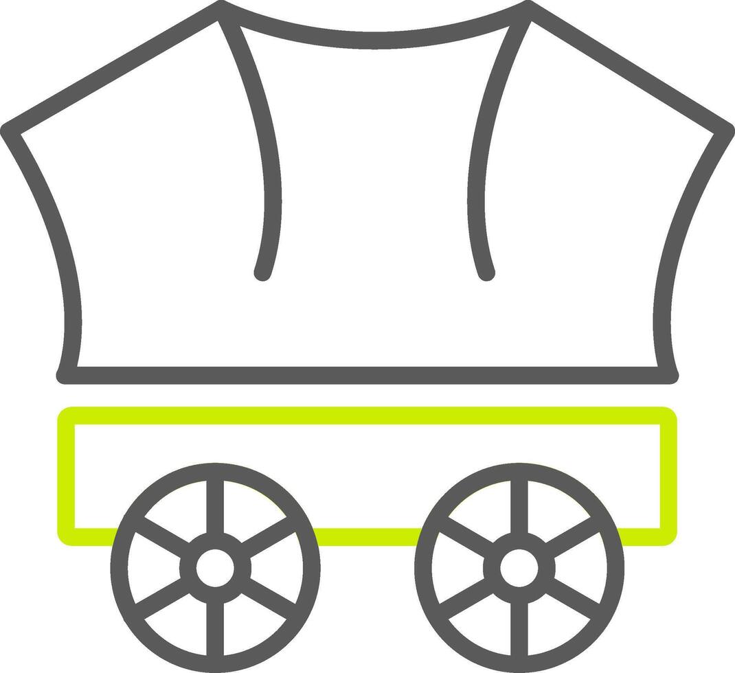 Wagon Line Two Color Icon vector