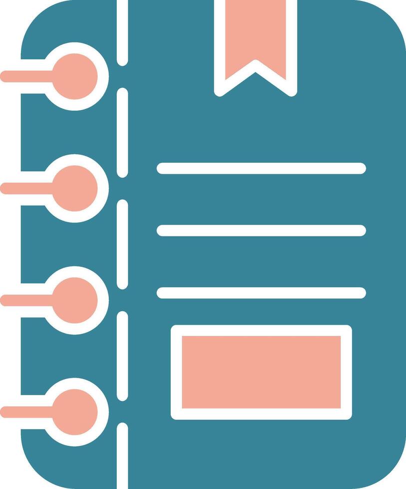 Note Glyph Two Color Icon vector