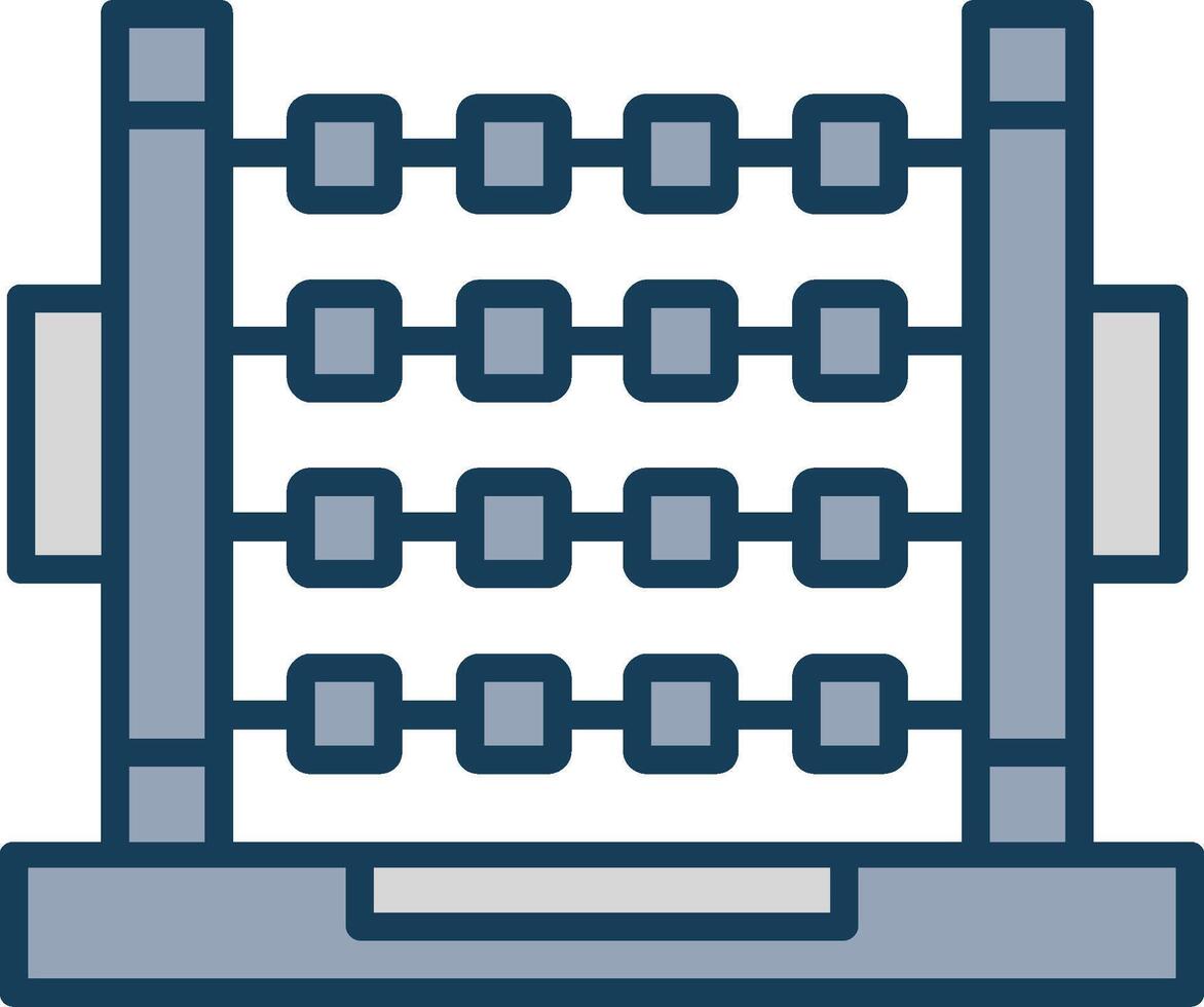 Abacus Line Filled Grey Icon vector