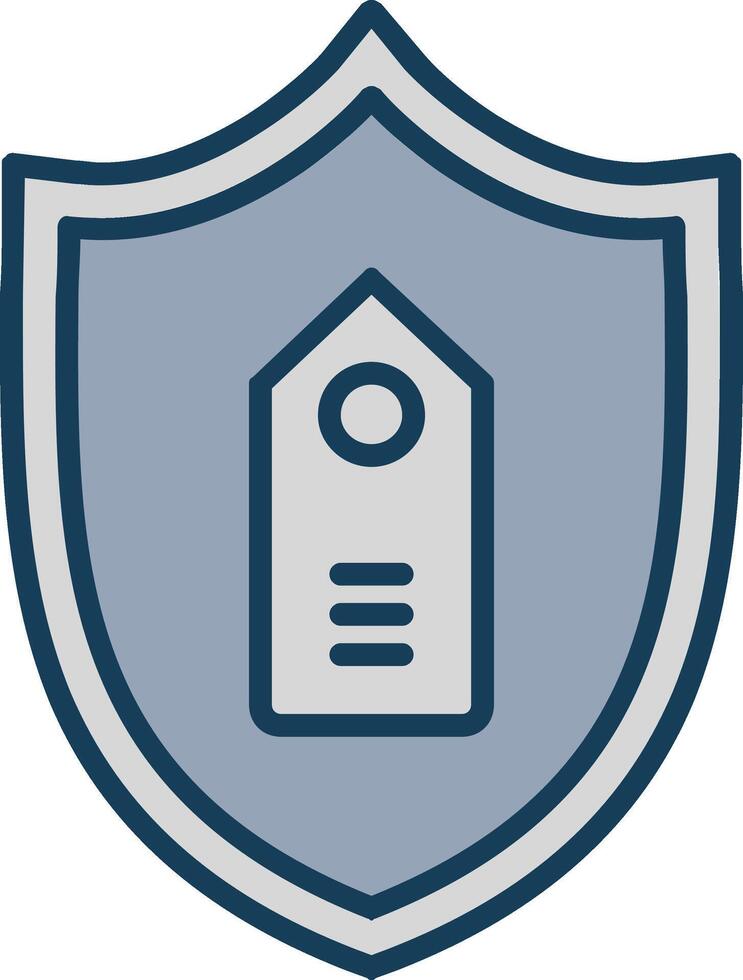 Brand Protection Line Filled Grey Icon vector