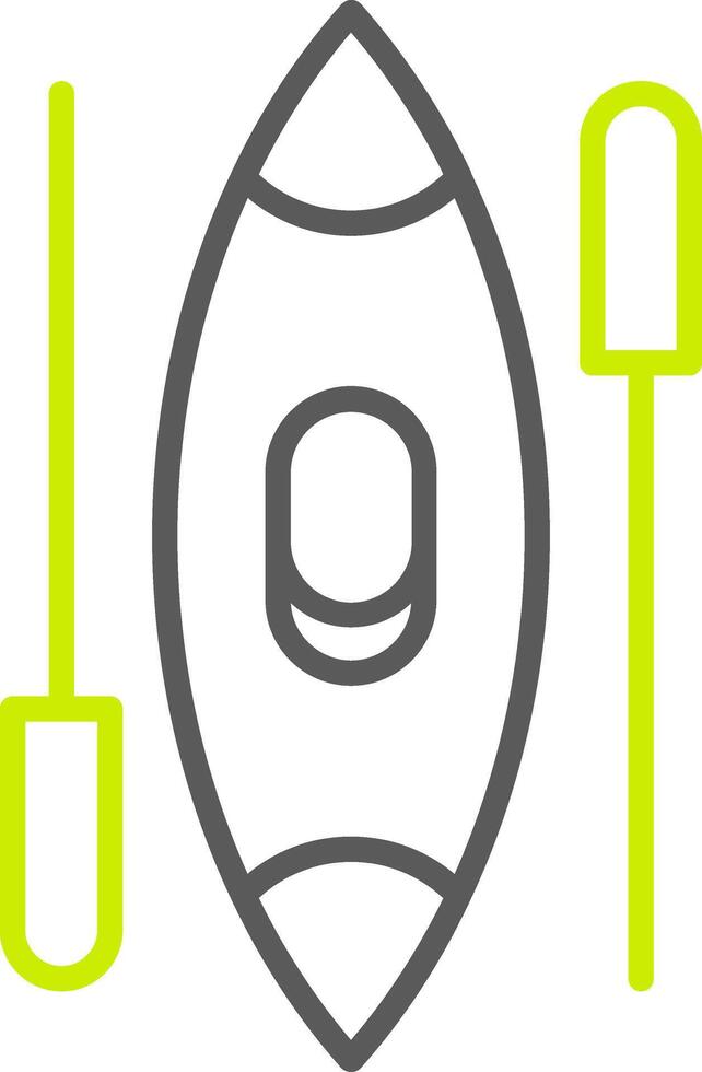 Canoe Line Two Color Icon vector