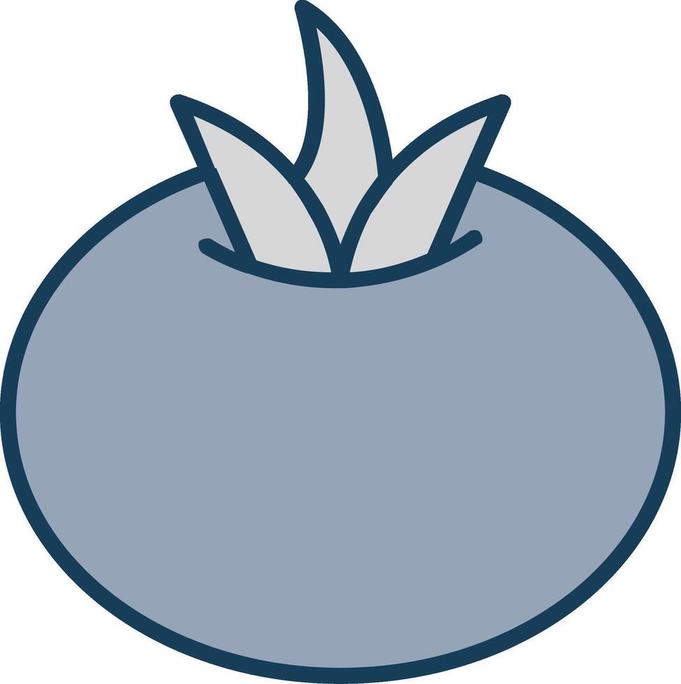 tomate línea lleno gris icono vector