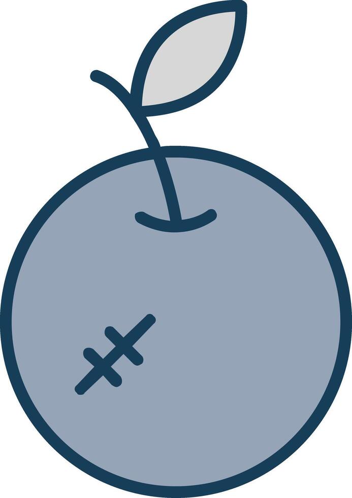 Orange Line Filled Grey Icon vector