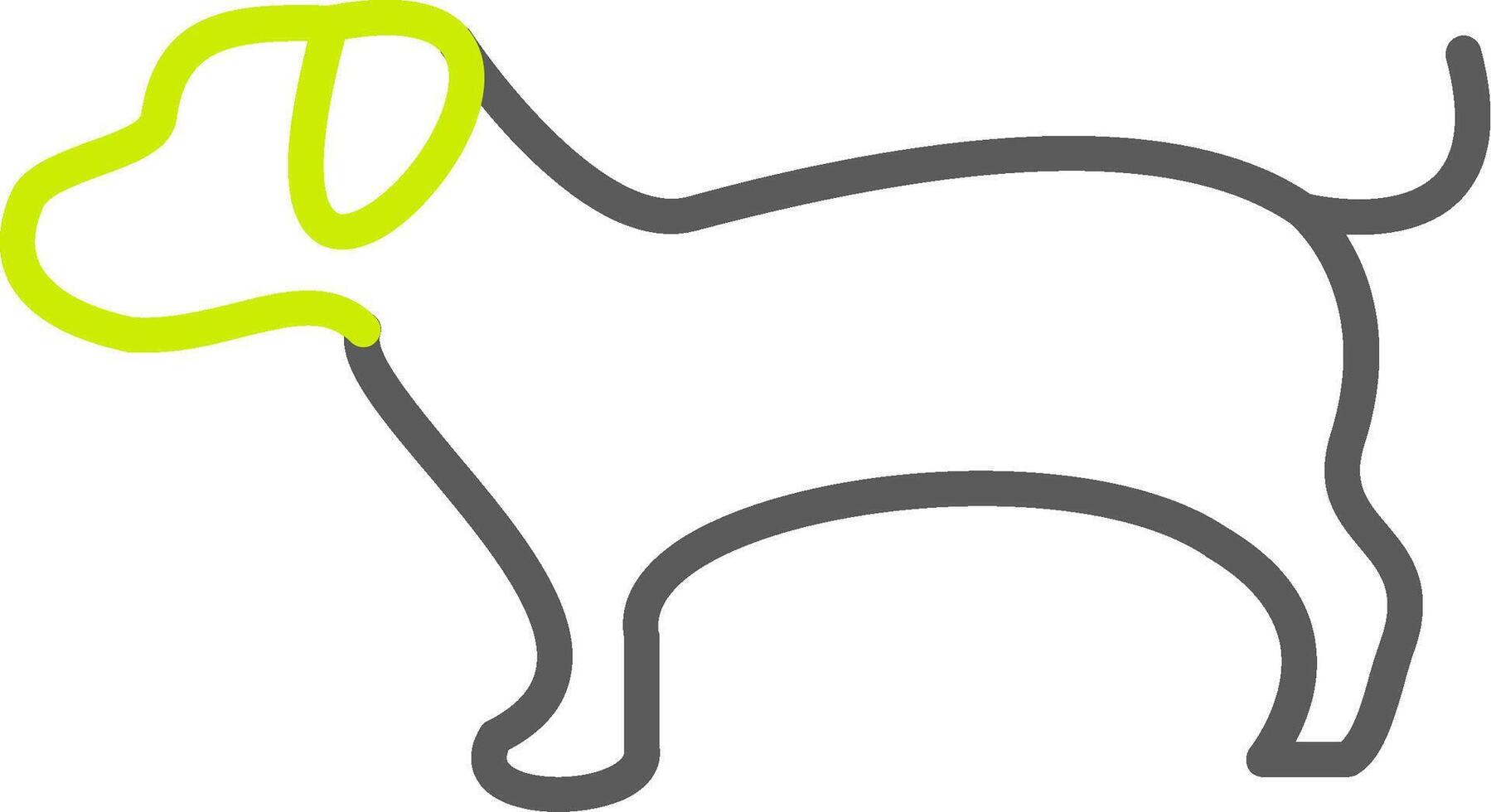 Dog Line Two Color Icon vector