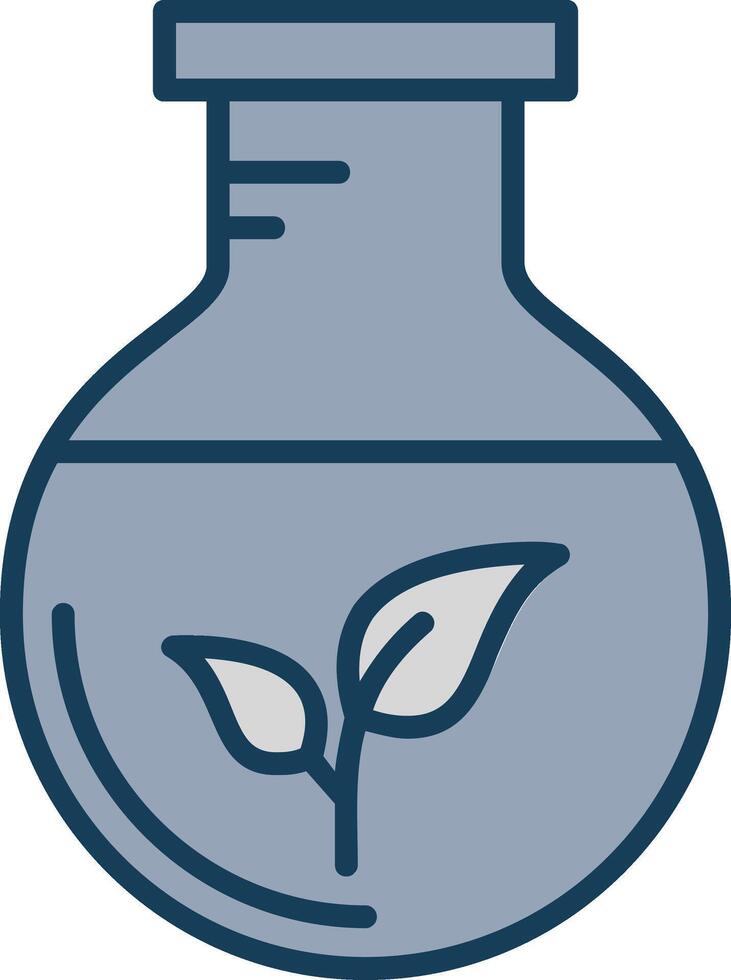 Green Chemistry Line Filled Grey Icon vector