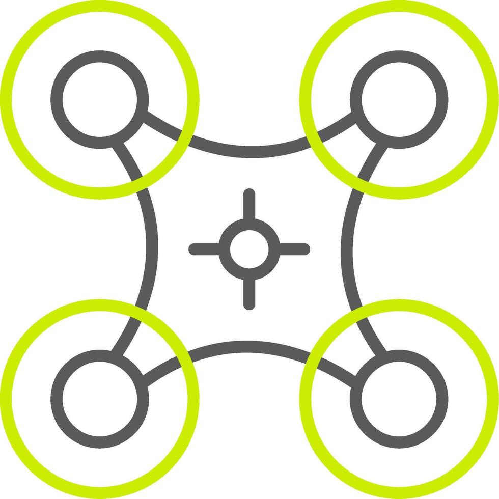 Drone Line Two Color Icon vector