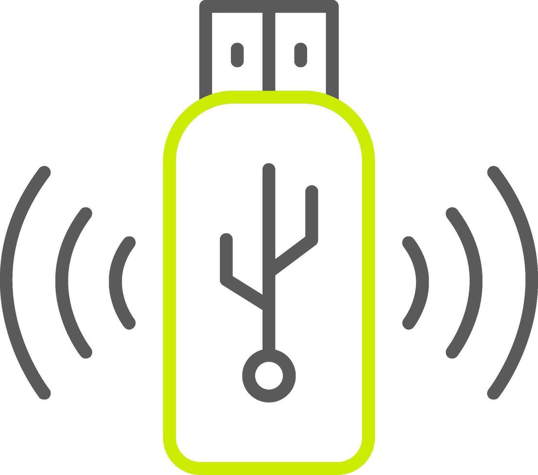 Usb Line Two Color Icon vector