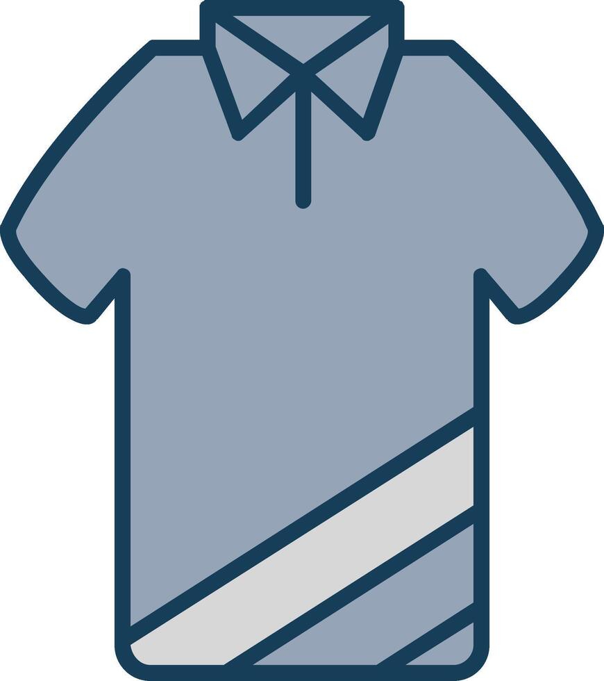 T Shirt Line Filled Grey Icon vector
