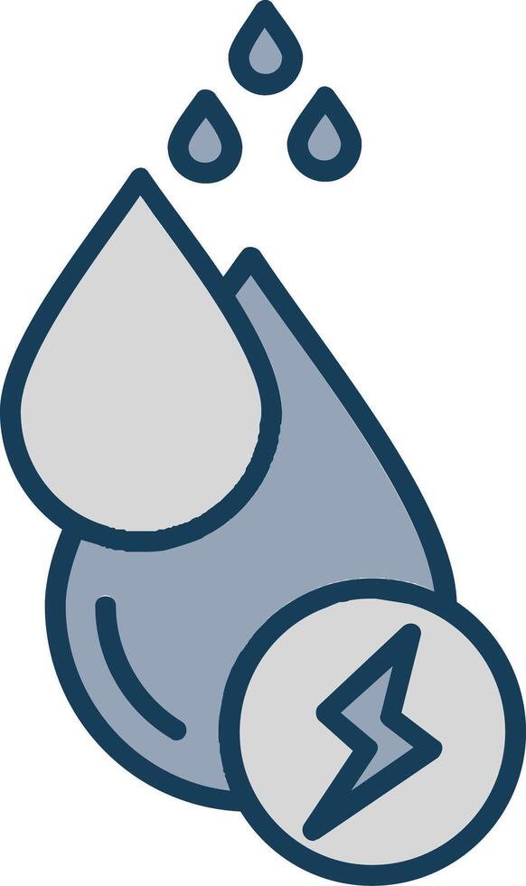 Water Energy Line Filled Grey Icon vector