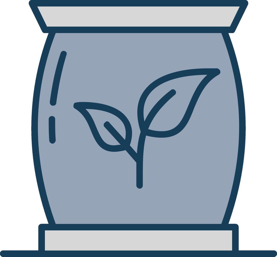 Fertilizer Line Filled Grey Icon vector
