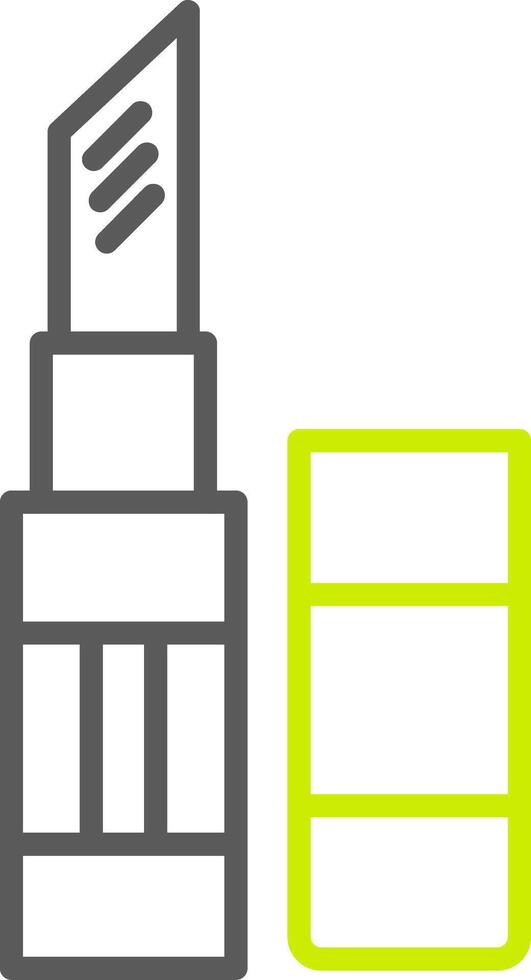 Lipstick Line Two Color Icon vector