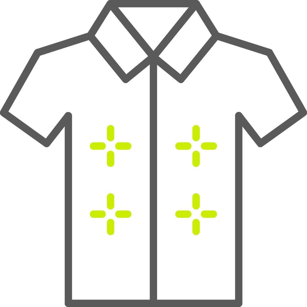 Hawaiian Shirt Line Two Color Icon vector