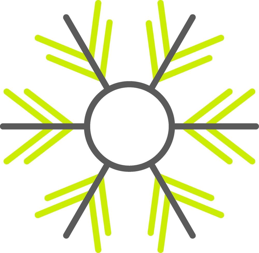 Snowflake Line Two Color Icon vector