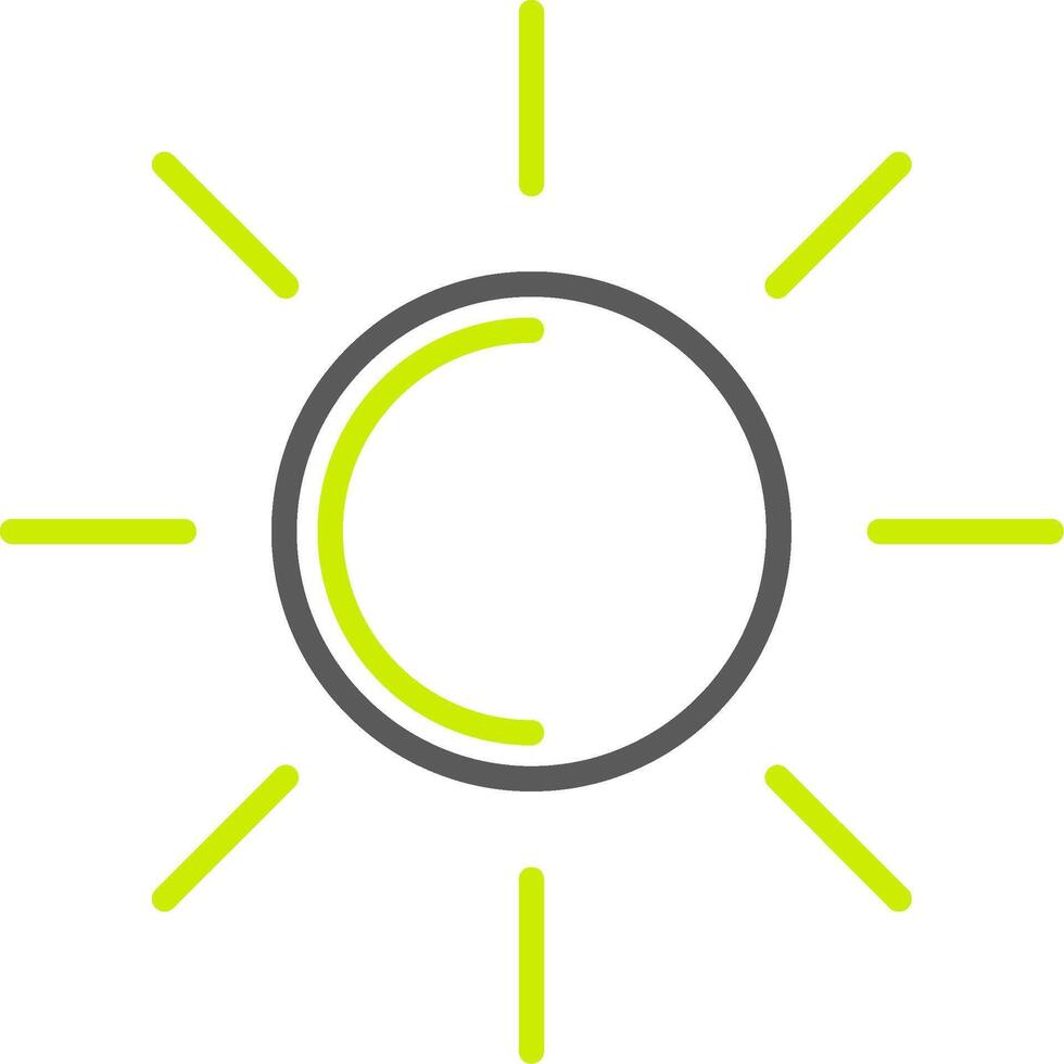 Sun Line Two Color Icon vector