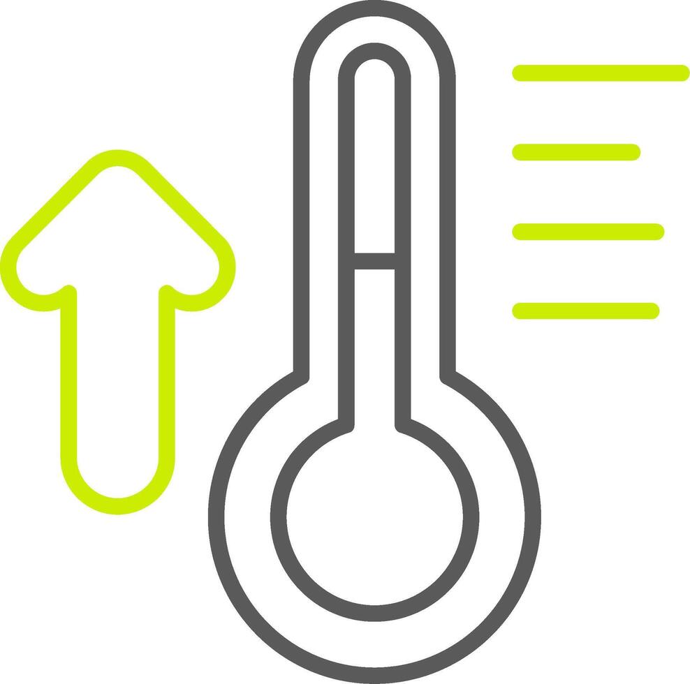 Thermometer Line Two Color Icon vector