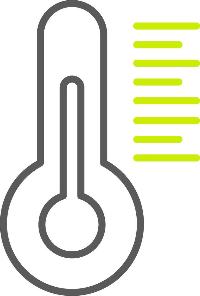 Thermometer Line Two Color Icon vector