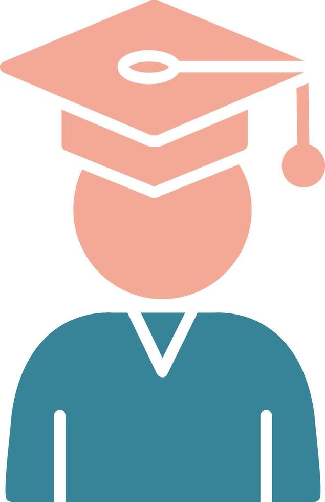 Student Glyph Two Color Icon vector