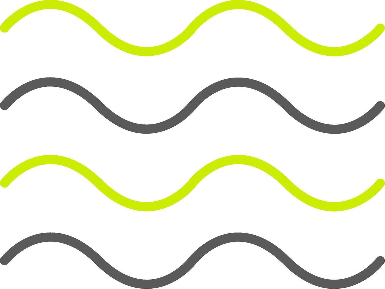 Waves Line Two Color Icon vector