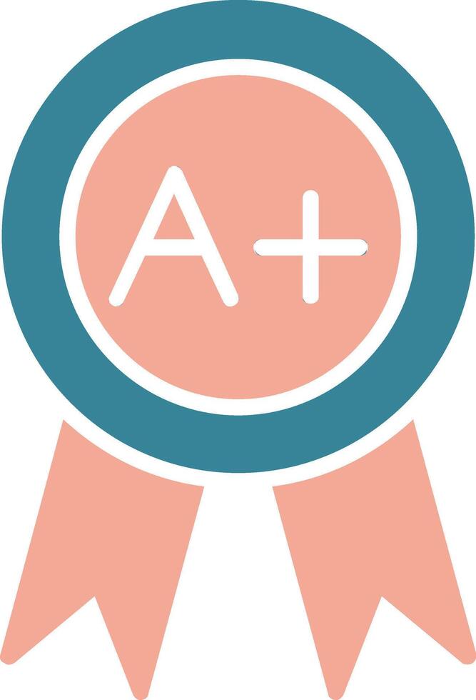 School Grade Glyph Two Color Icon vector