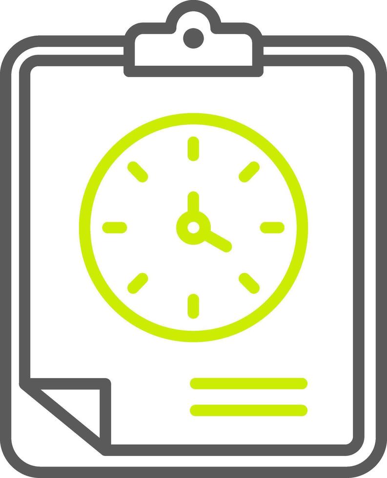 Clipboard Line Two Color Icon vector