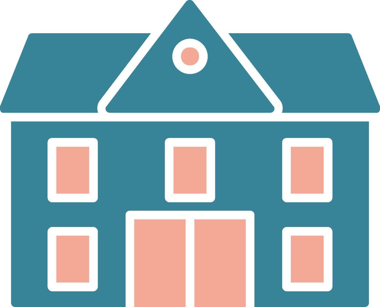 School Glyph Two Color Icon vector
