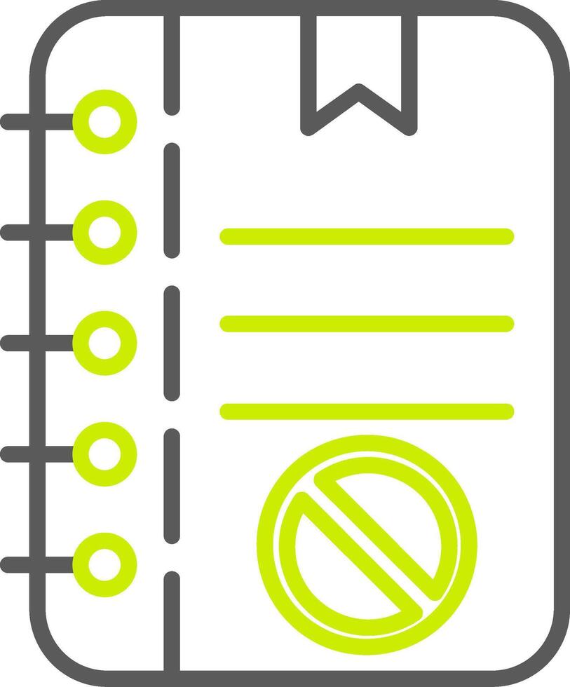 Notes Line Two Color Icon vector