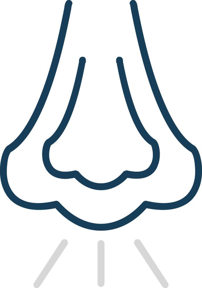 Rhinology Line Filled Grey Icon vector