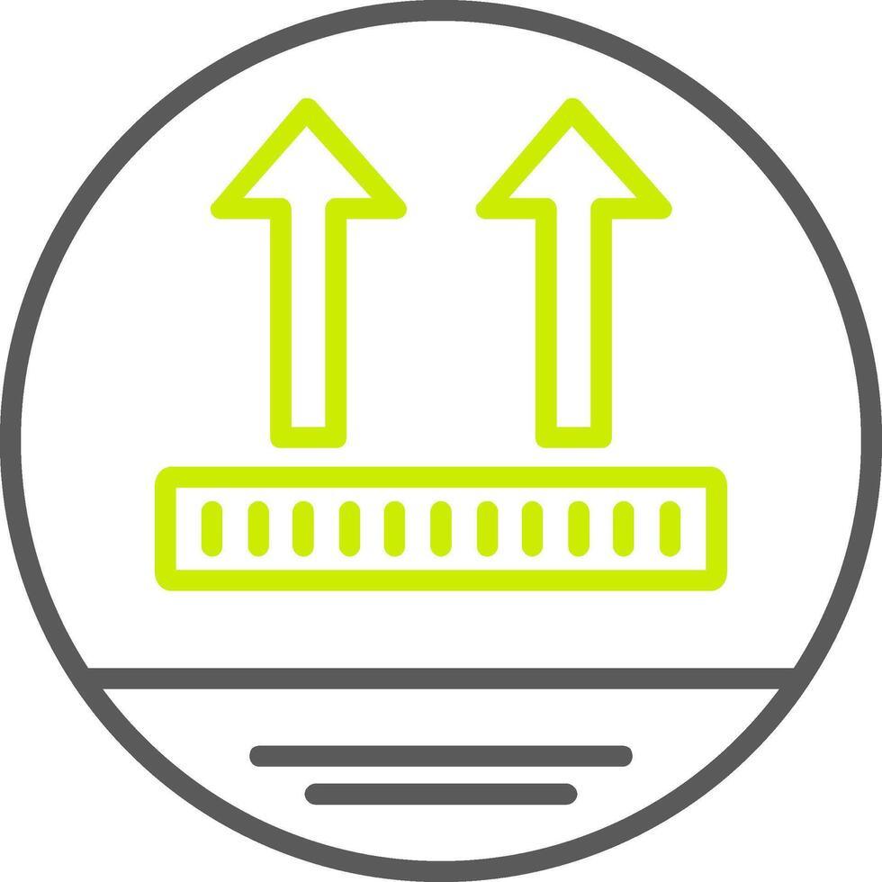 This Way Up Line Two Color Icon vector