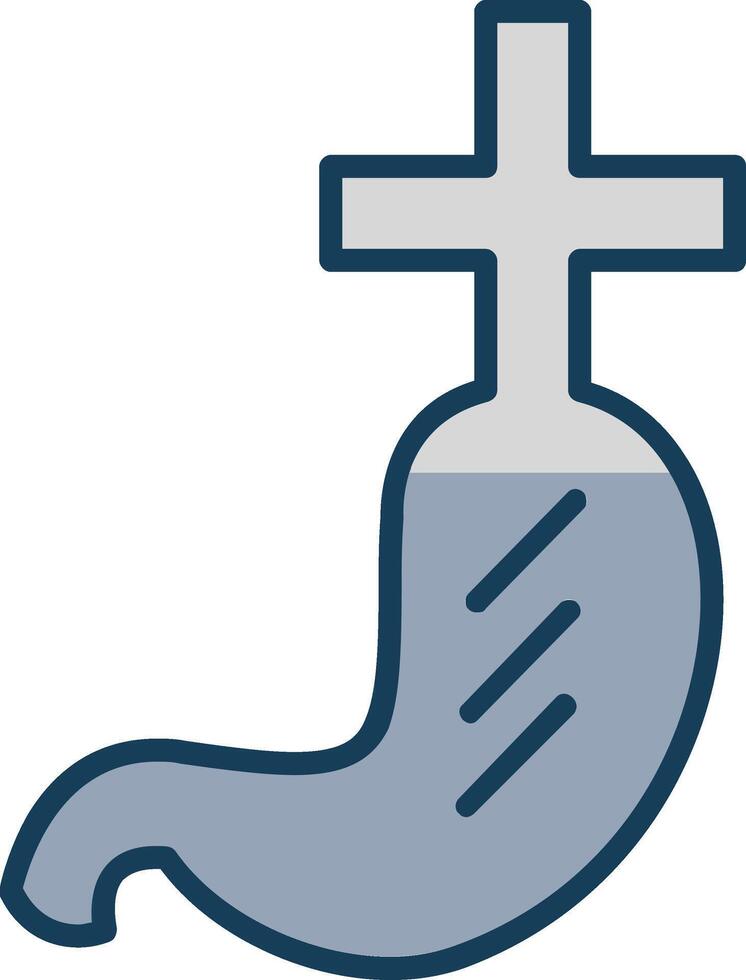Gastroenterlogy Line Filled Grey Icon vector