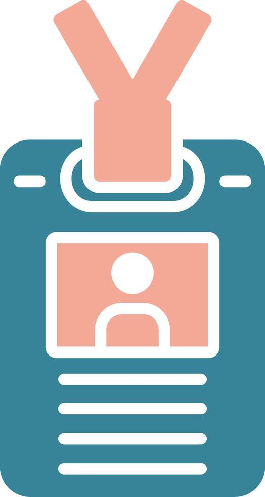 Employee badge Glyph Two Color Icon vector