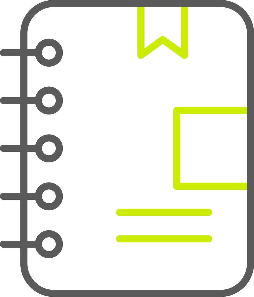 Note Book Line Two Color Icon vector
