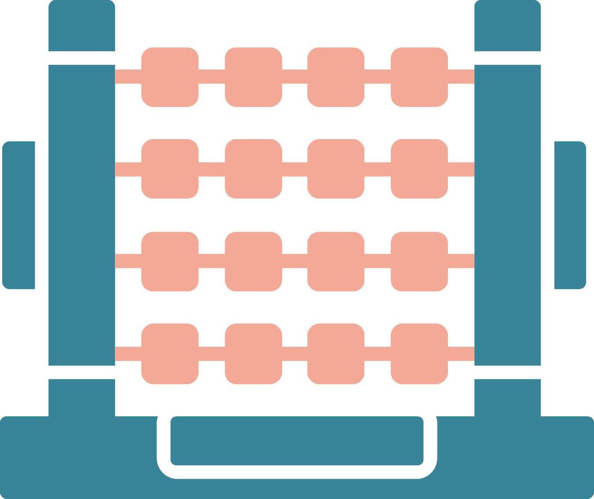 Abacus Glyph Two Color Icon vector