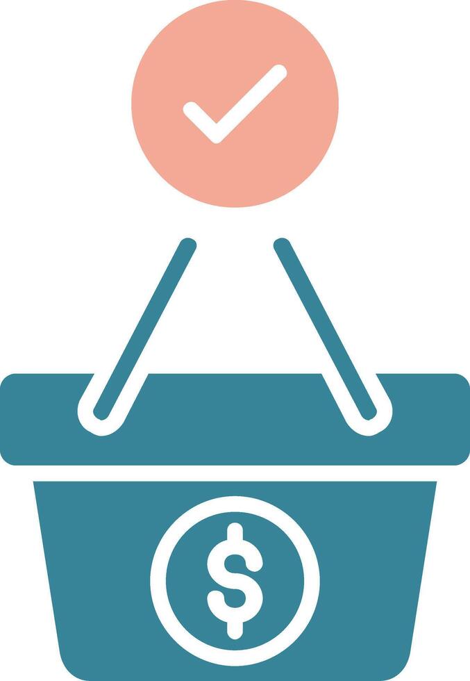 Order Confirmation Glyph Two Color Icon vector
