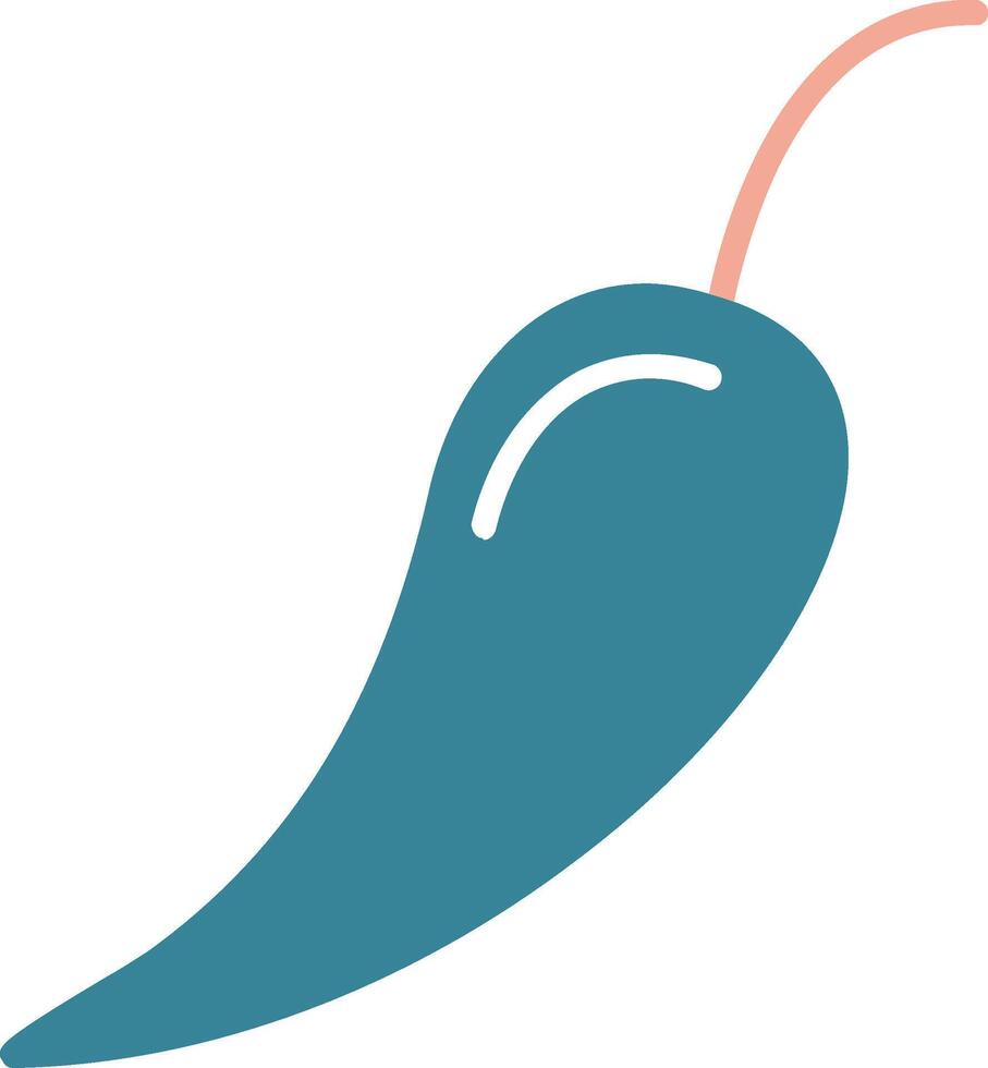 Chilli Glyph Two Color Icon vector