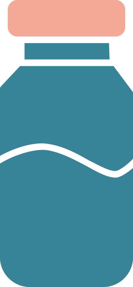 Milk Jar Glyph Two Color Icon vector