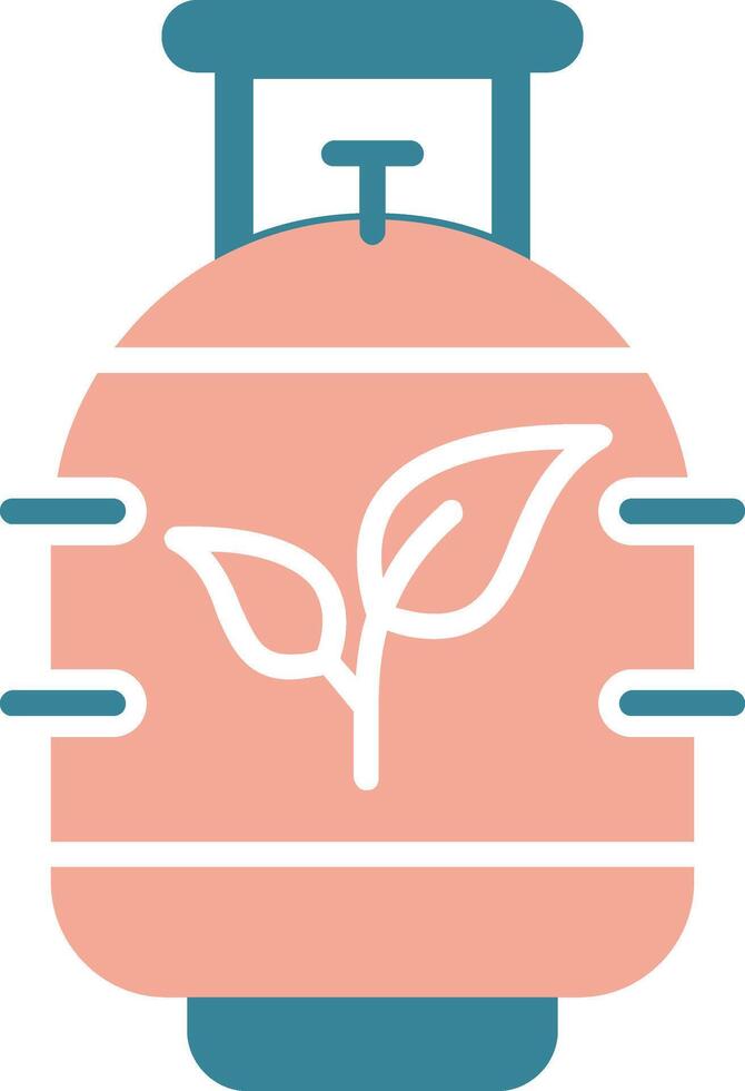 Bio Gas Glyph Two Color Icon vector