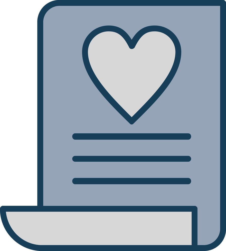 Wish List Line Filled Grey Icon vector