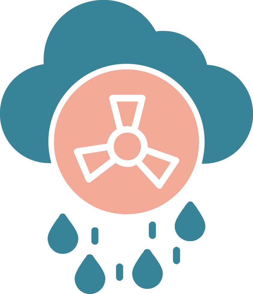 Acid Rain Glyph Two Color Icon vector