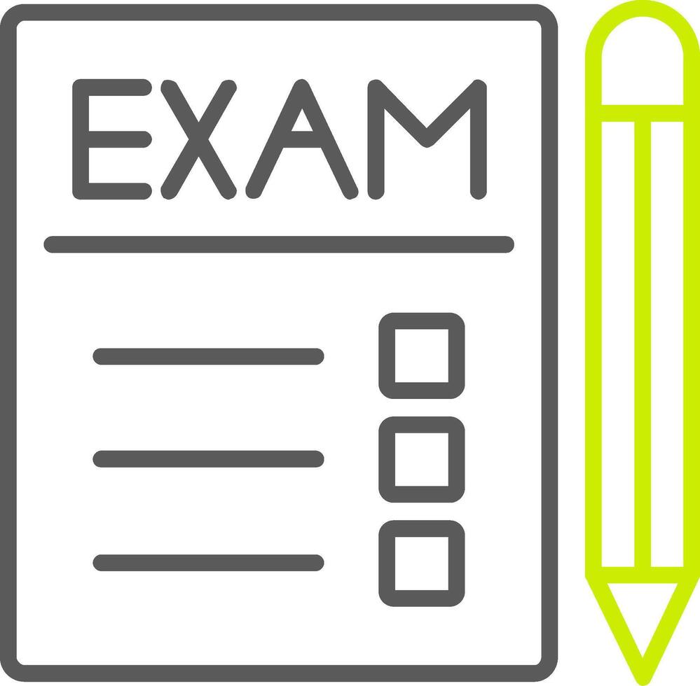 Exams Line Two Color Icon vector