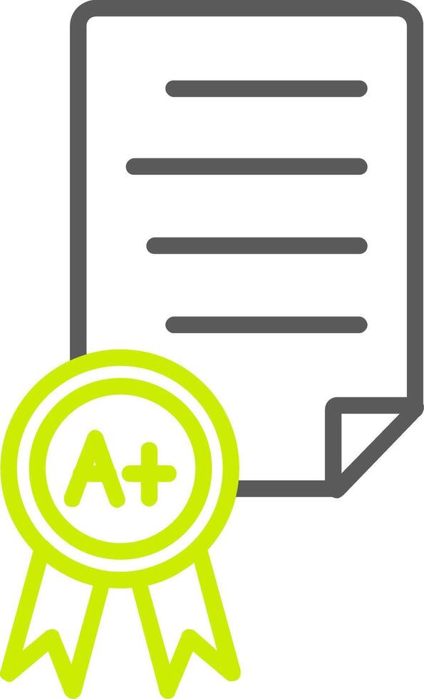 Diploma Line Two Color Icon vector