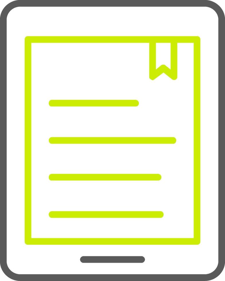 E-Book Line Two Color Icon vector